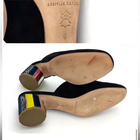 Loeffler Randall Black Mules Sleek Minimalist Design - Picture 3 of 4